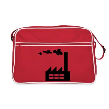 Factory logo with smoke - Retro Bag - red/white - Front