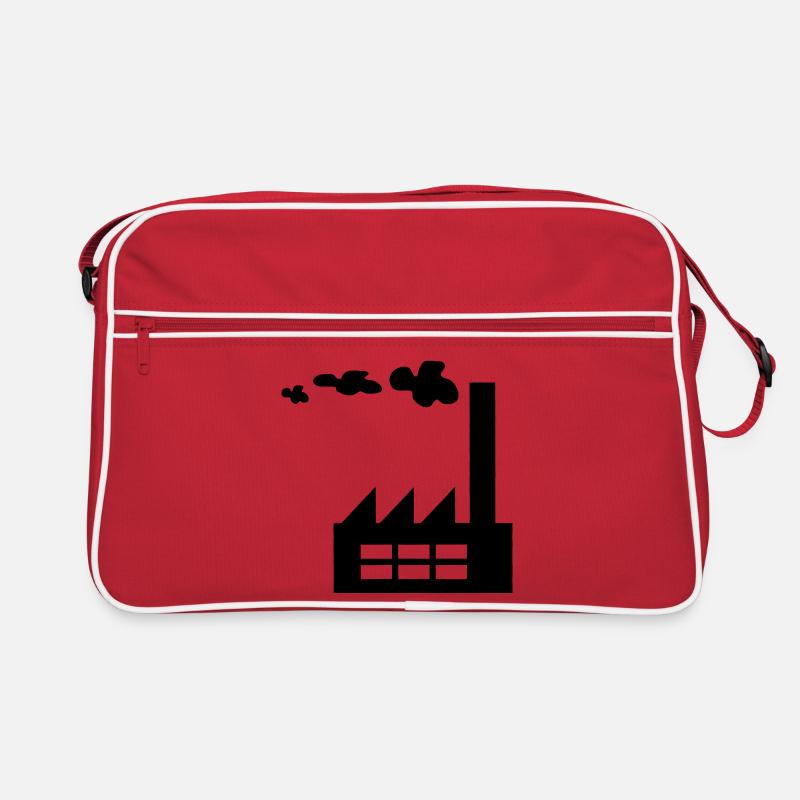 Logo de l’usine avec de la fumée Sac Retro