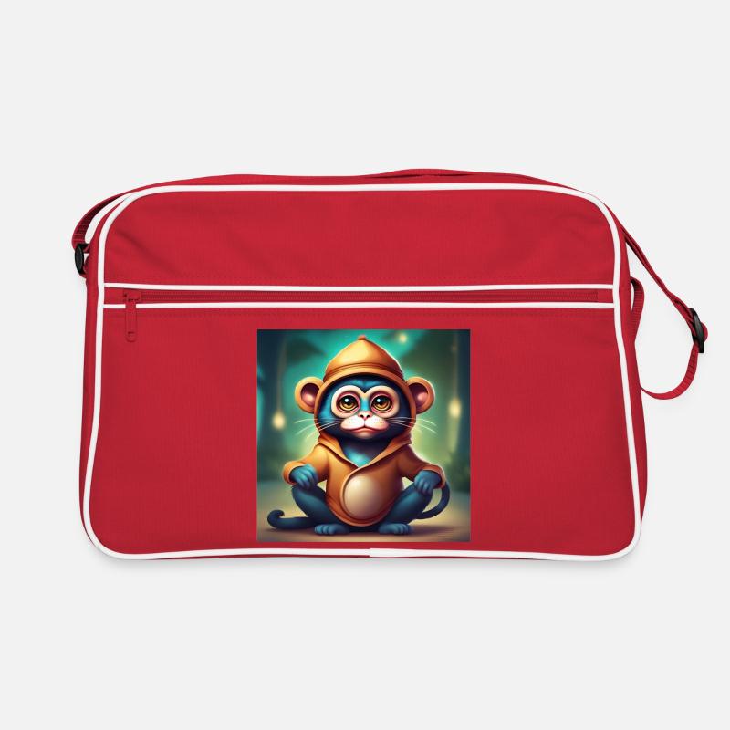Katzen Äffchen Retro Tasche