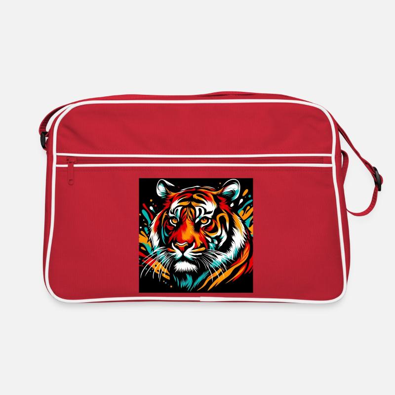 Tiger - Retro Tasche - Rot/Weiß