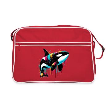 Killer whale - Retro Bag - red/white - Front