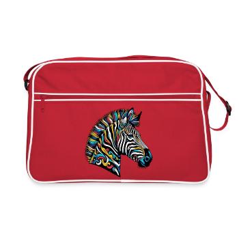 Zebra - Retro Tasche - Rot/Weiß - Vorne