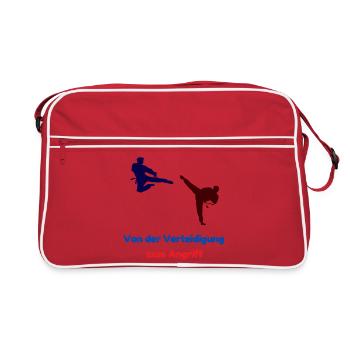 From defense to attack - Retro Bag - red/white - Front