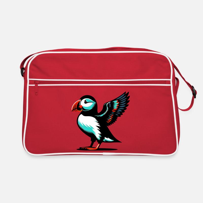 Puffin - Retro Bag - red/white