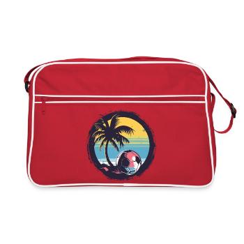 Soccer Drawing - Retro Bag - red/white - Front