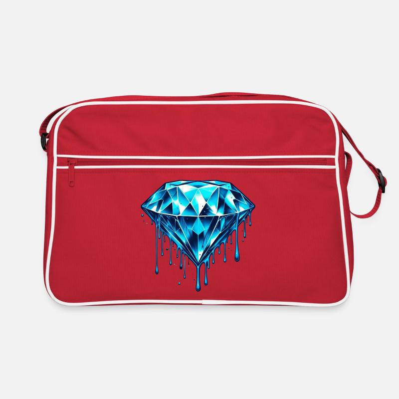 Diamant - Retro Tasche - Rot/Weiß