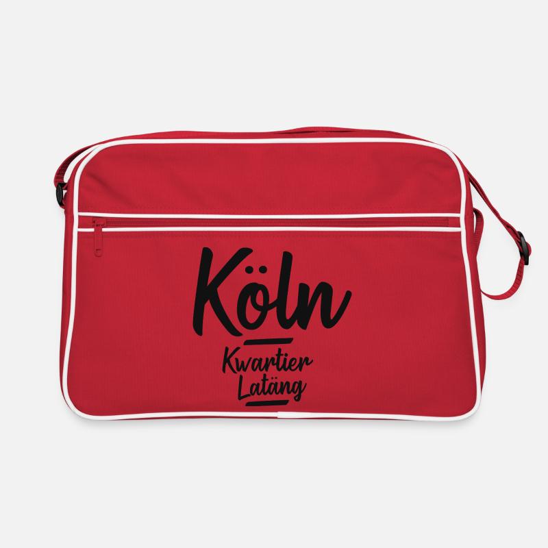Köln Veedel Kwartier Latäng kölsch Retro Tasche