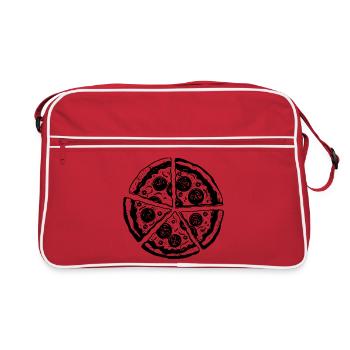 Dessin de pizza - Sac Retro - rouge/blanc - Devant