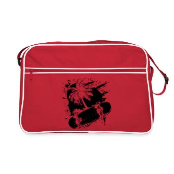 Graphismes de skateboard - Sac Retro - rouge/blanc - Devant