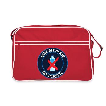 Save the ocean - Sac Retro - rouge/blanc - Devant