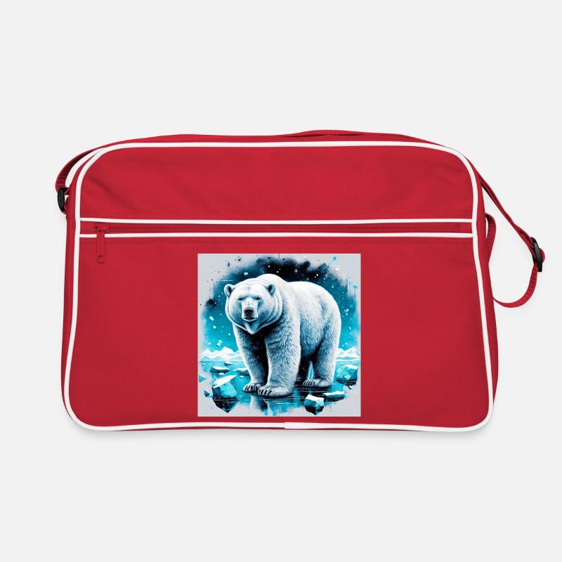 Eisbär - Retro Tasche - Rot/Weiß