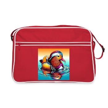 Canard mandarin - Sac Retro - rouge/blanc - Devant