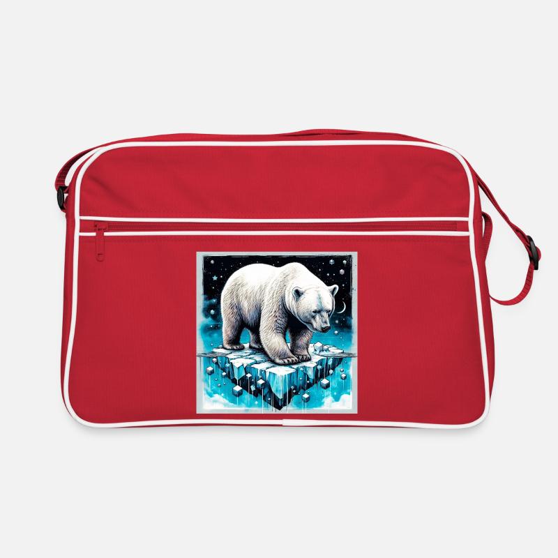 Eisbär - Retro Tasche - Rot/Weiß