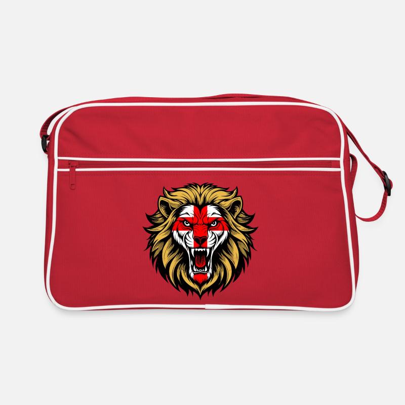 Angleterre George Croix Drapeau Féroce Lion Face Design Sac Retro