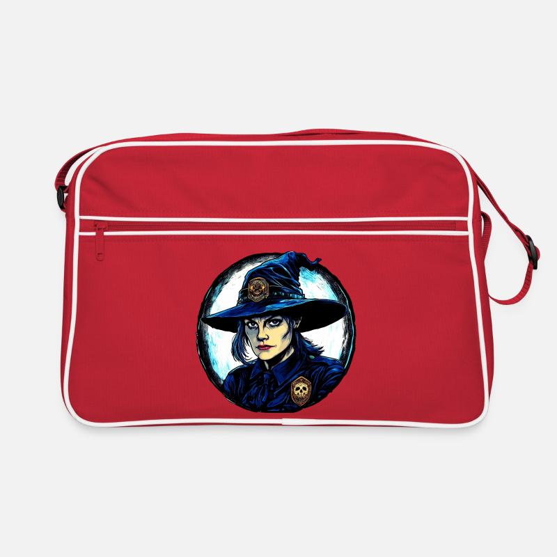 Hexe Polizist Retro Tasche