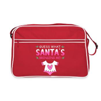 Baby shower de Noël pour futurs parents - Sac Retro - rouge/blanc - Devant