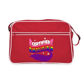 Certified furry - Retro Bag - red/white - Front
