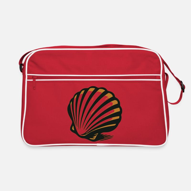 Mussel Shell Brown Orange Vintage Retro Bag