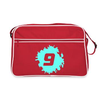 Neuf graphiques Cyan Splash - Sac Retro - rouge/blanc - Devant