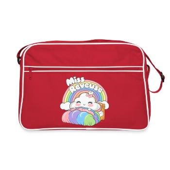 Miss Dreamer, Poetik und Imagination der Kindheit - Retro Tasche - Rot/Weiß - Vorne