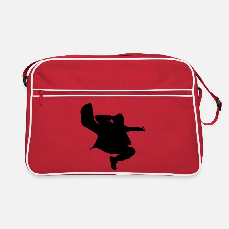 B-Boy Silhouette – Breakdance Jump Kick Retro Tasche