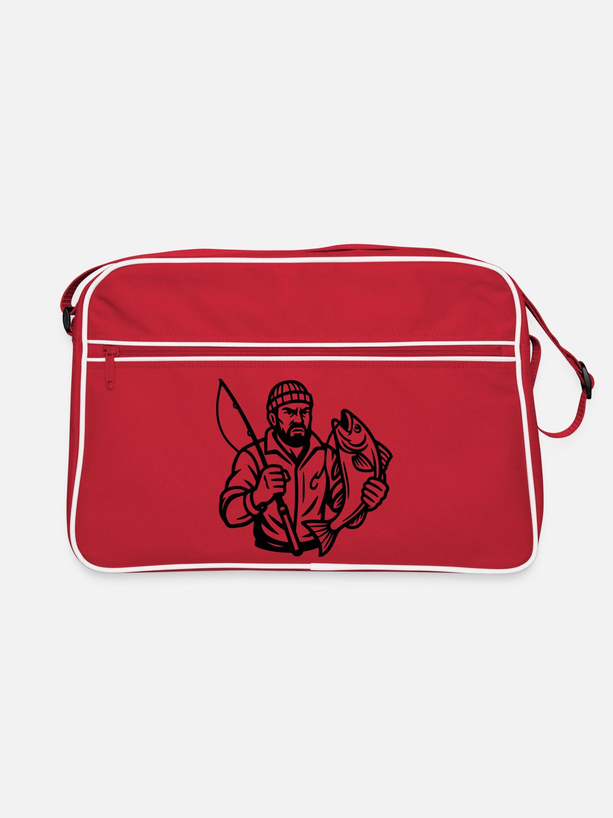 Pêcheur - Sac Retro - rouge/blanc - Devant