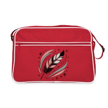 Boho Soul Feather - Retro Bag - red/white - Front