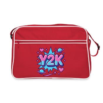 Y2K Retro Design - Retro Tasche - Rot/Weiß - Vorne