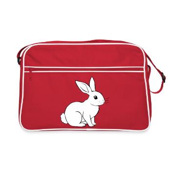 Lapin Lapin Lapin Nain Lapin Cadeau - Sac Retro - rouge/blanc - Devant