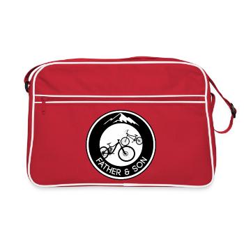 VTT père et fils père et fils - Sac Retro - rouge/blanc - Devant