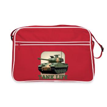 Tank Life Camouflage Tank Graphic - Retro Bag - red/white - Front