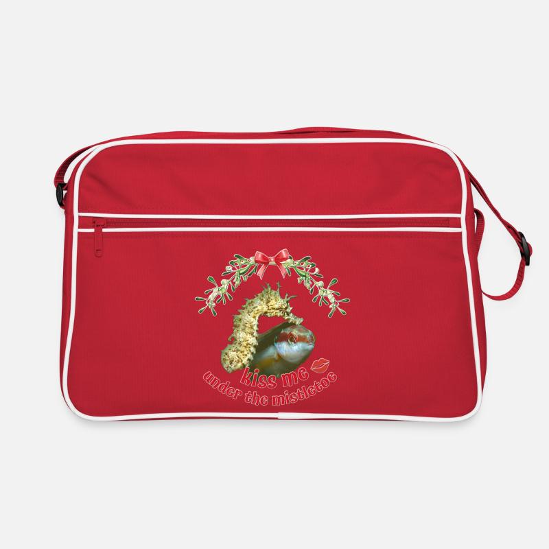 Baiser de gui – Salutations de Noël en mer Sac Retro