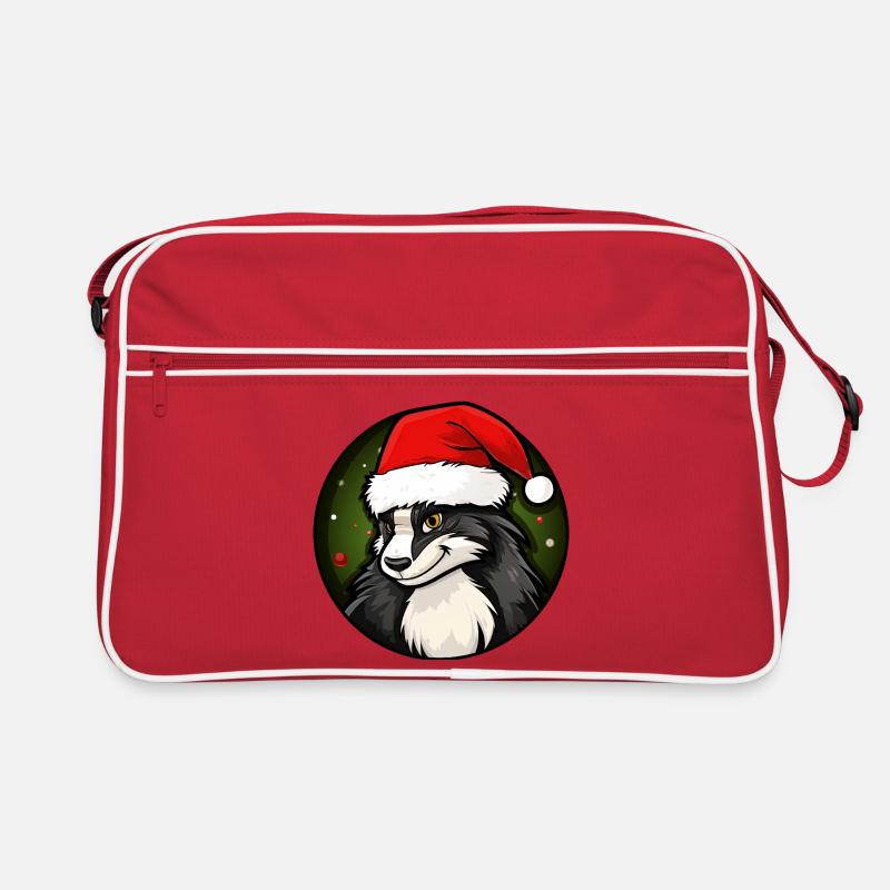 Skunk Santa Claus Retro Bag