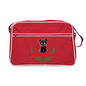 Laurel Wreath with Namespace - Retro Bag - red/white - Front