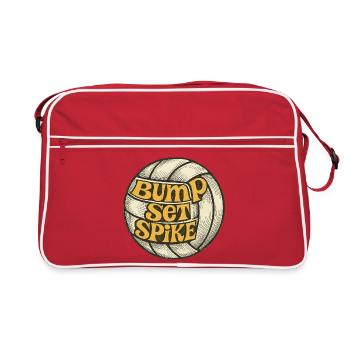Retro Volleyball Bump Set Spike - Retro Bag - red/white - Front