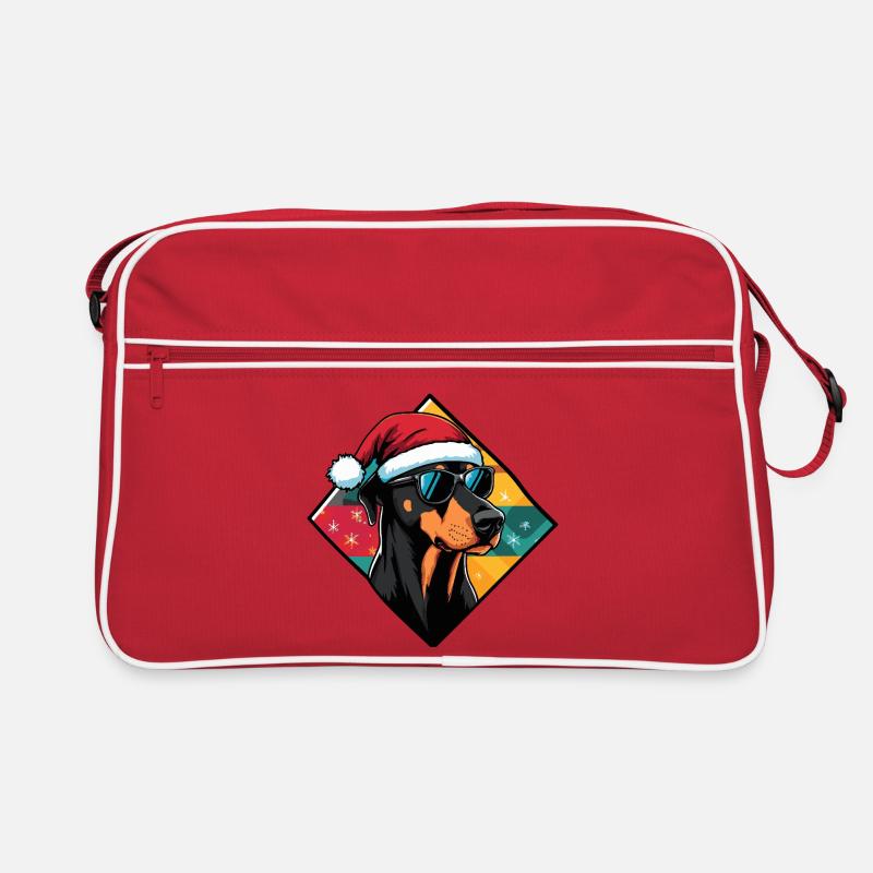 Lunettes de soleil de Noël Doberman Sac Retro