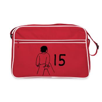 15e anniversaire - 15 ans - Sac Retro - rouge/blanc - Devant
