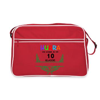 HOURRA ich komme in die 10. Classe – Espace de noms - Sac Retro - rouge/blanc - Devant