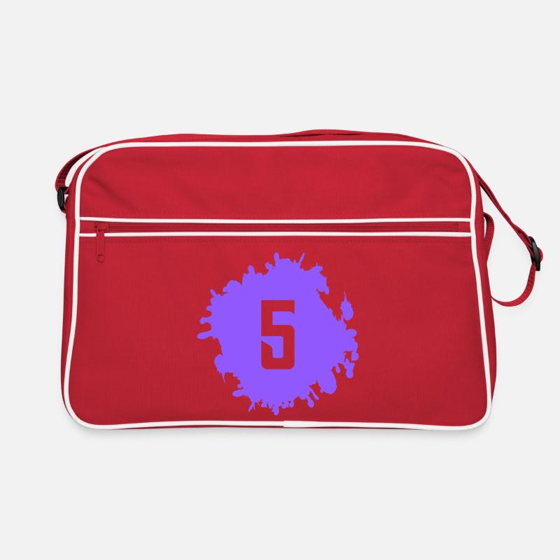 Violet Explosion à Cinq Couleurs Sac Retro