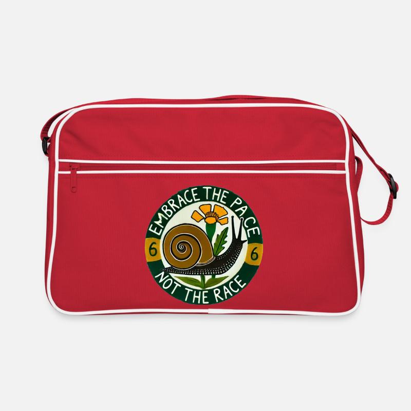 Umarme die langsame Schnecke Retro Tasche