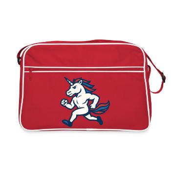 Fast Running Unicorn Athletic Power Mascot - Retro Bag - red/white - Front