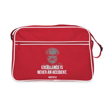 Aristotle: Excellence Is Not An Accident - Retro Bag - red/white - Front
