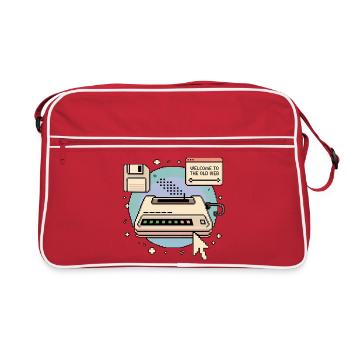 Bienvenue sur l’Internet rétro de l’Ancien Web - Sac Retro - rouge/blanc - Devant