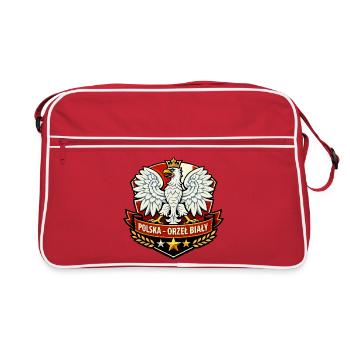 Polska Orzeł Biały Emblem - Retro Tasche - Rot/Weiß - Vorne
