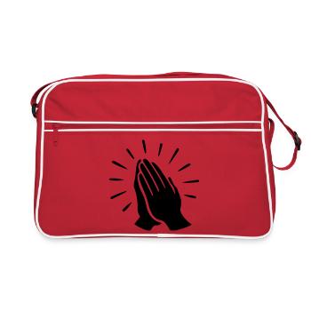 Praying Hands Prayer - Retro Bag - red/white - Front