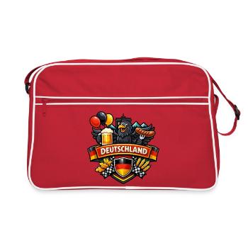 Bandeau animé allemand Bisouille saucisse - Sac Retro - rouge/blanc - Devant
