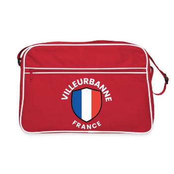 French Flag Shield Design - Retro Bag - red/white - Front