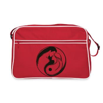 Yin Yang, Énergie masculine et féminine en équilibre - Sac Retro - rouge/blanc - Devant