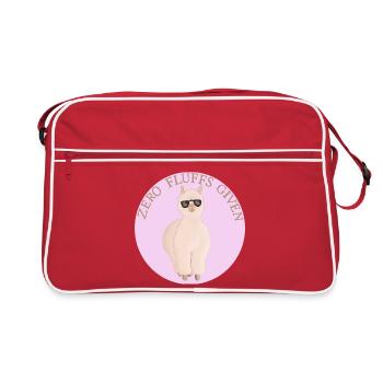 Fluffy alpaca - Retro Bag - red/white - Front