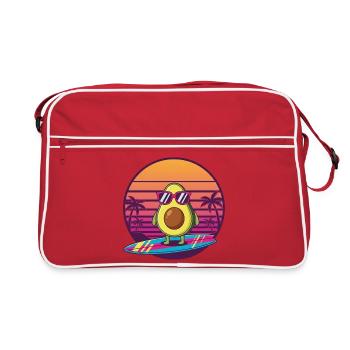 Coucher de soleil des années 80 en avocat - Sac Retro - rouge/blanc - Devant